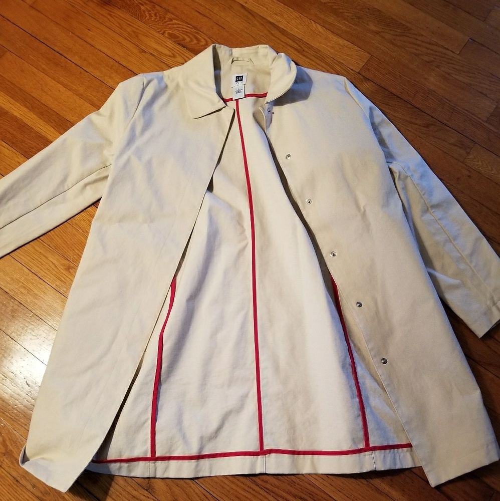 Tan trench coat
